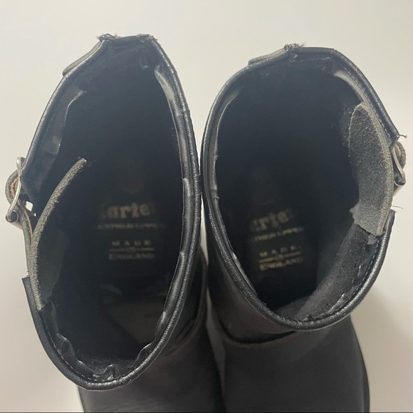 Rare Vintage Dr. Martens Motorcycle Boots Buckles Made in England 5 Black - Picture 14 of 15